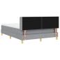Preview: Boxspringbett mit Matratze Hellgrau 140x200 cm Stoff