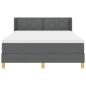 Preview: Boxspringbett mit Matratze Dunkelgrau 140x200 cm Stoff