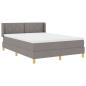 Preview: Boxspringbett mit Matratze Taupe 160x200 cm Stoff