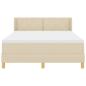 Preview: Boxspringbett mit Matratze Creme 160x200 cm Stoff