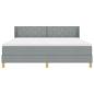 Preview: Boxspringbett mit Matratze Hellgrau 180x200 cm Stoff