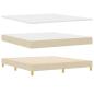 Preview: Boxspringbett mit Matratze Creme 180x200 cm Stoff