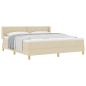 Preview: Boxspringbett mit Matratze Creme 180x200 cm Stoff