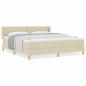 Preview: Boxspringbett mit Matratze Creme 180x200 cm Stoff