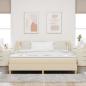 Preview: Boxspringbett mit Matratze Creme 180x200 cm Stoff