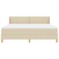 Preview: Boxspringbett mit Matratze Creme 180x200 cm Stoff
