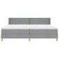 Preview: Boxspringbett mit Matratze Hellgrau 200x200 cm Stoff