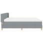 Preview: Boxspringbett mit Matratze Hellgrau 200x200 cm Stoff