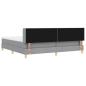 Preview: Boxspringbett mit Matratze Hellgrau 200x200 cm Stoff