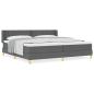 Preview: Boxspringbett mit Matratze Dunkelgrau 200x200 cm Stoff