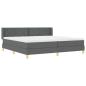 Preview: Boxspringbett mit Matratze Dunkelgrau 200x200 cm Stoff