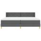 Preview: Boxspringbett mit Matratze Dunkelgrau 200x200 cm Stoff