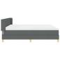 Preview: Boxspringbett mit Matratze Dunkelgrau 200x200 cm Stoff