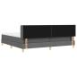 Preview: Boxspringbett mit Matratze Dunkelgrau 200x200 cm Stoff