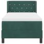 Preview: Boxspringbett mit Matratze Dunkelgrün 80x200 cm Samt