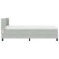 Preview: Boxspringbett mit Matratze Hellgrau 90x190 cm Samt