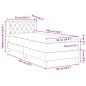 Preview: Boxspringbett mit Matratze Hellgrau 90x190 cm Samt