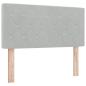 Preview: Boxspringbett mit Matratze Hellgrau 90x190 cm Samt
