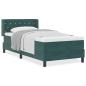 Preview: Boxspringbett mit Matratze Dunkelgrün 90x190 cm Samt