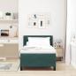 Preview: Boxspringbett mit Matratze Dunkelgrün 90x190 cm Samt