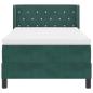 Preview: Boxspringbett mit Matratze Dunkelgrün 90x190 cm Samt