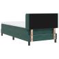Preview: Boxspringbett mit Matratze Dunkelgrün 90x190 cm Samt