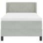 Preview: Boxspringbett mit Matratze Hellgrau 90x200 cm Samt