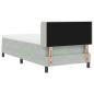 Preview: Boxspringbett mit Matratze Hellgrau 90x200 cm Samt