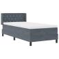 Preview: Boxspringbett mit Matratze Dunkelgrau 100x200 cm Samt