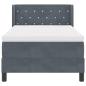 Preview: Boxspringbett mit Matratze Dunkelgrau 100x200 cm Samt