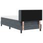 Preview: Boxspringbett mit Matratze Dunkelgrau 100x200 cm Samt
