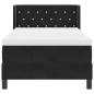 Preview: Boxspringbett mit Matratze Schwarz 100x200 cm Samt