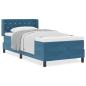 Preview: Boxspringbett mit Matratze Dunkelblau 100x200 cm Samt