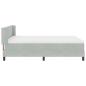 Preview: Boxspringbett mit Matratze Hellgrau 140x190 cm Samt