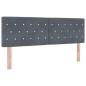 Preview: Boxspringbett mit Matratze Dunkelgrau 140x190 cm Samt