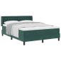Preview: Boxspringbett mit Matratze Dunkelgrün 140x190 cm Samt