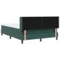 Preview: Boxspringbett mit Matratze Dunkelgrün 140x190 cm Samt