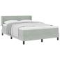 Preview: Boxspringbett mit Matratze Hellgrau 140x200 cm Samt