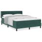 Preview: Boxspringbett mit Matratze Dunkelgrün 140x200 cm Samt