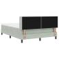 Preview: Boxspringbett mit Kopfteil Hellgrau 200 x 160 cm Samt