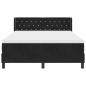 Preview: Boxspringbett mit Matratze Schwarz 160x200 cm Samt