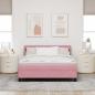 Preview: Boxspringbett mit Matratze Rosa 160x200 cm Samt