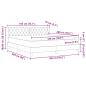 Preview: Boxspringbett mit Matratze Dunkelgrau 180x200 cm Samt