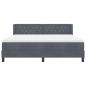 Preview: Boxspringbett mit Matratze Dunkelgrau 180x200 cm Samt