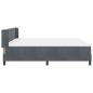 Preview: Boxspringbett mit Matratze Dunkelgrau 180x200 cm Samt
