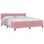 Preview: ARDEBO.de - Boxspringbett mit Matratze Rosa 180x200 cm Samt