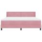 Preview: Boxspringbett mit Matratze Rosa 180x200 cm Samt