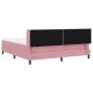 Preview: Boxspringbett mit Matratze Rosa 180x200 cm Samt