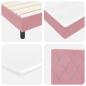Preview: Boxspringbett mit Matratze Rosa 180x200 cm Samt