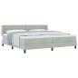 Preview: Boxspringbett mit Matratze Hellgrau 200x200 cm Samt